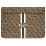 Guess PU 4G Printed Stripes Computer Sleeve 16" Brown