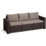 Keter California 3 Seater Sofa Brown