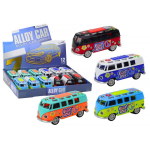 LEAN Toys Camper Bus 1:32 Metal Lights Sounds Drive Opening Doors
