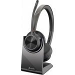 Poly Voyager 4320 UC ST USB-A + BT700 USB-A Adapter + Charging Stand Black