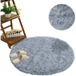 Strado Round Shaggy 140x140 Silver Fur