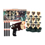 LEAN Toys Foam Dinosaurs Brown Dinosaurs Gun With Darts Set