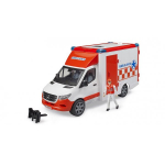 Bruder MB Sprinter ambulance with driver, model vehicle (red/ white)