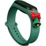 Hurtel Strap Xmas Xiaomi Mi Band 3 / 4 Bell - Dark Green