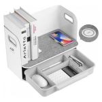 Maclean Desk Organizer with drawer and wireless charger