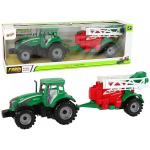 LEAN Toys Green Farm Tractor with Red and Green Sprayer Fricative Drive