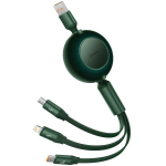 Baseus Bright Mirror 2 3in1 USB to micro USB+Lightning+USB-C 66W Green
