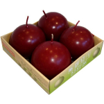 PROVENCE Candles Ball Dark Red 4pcs 5.5x5.5x5.5cm