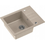 Steiner QUADRON PETER 116 Steingran beige granite sink with manual siphon and