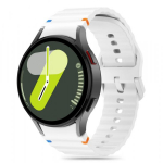 Tech-Protect Galaxy Watch 4/ 5/ 5 Pro/ 6/ 7/ FE Silicone Sport Band White