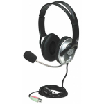 MANHATTAN Classic Stereo Headset Black/ Silver