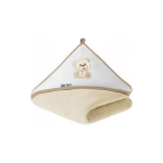 Akuku AKUKU Bathing cover with teddy bear 100 x 100 cm ecru