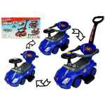 Lean Cars Toddlers Ride On Push Along with Parent Handle Mega Car 3in1 Blue