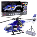 LEAN Toys Police Helicopter Hook Stretcher Lights Sounds 1:14