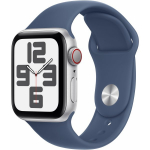 Apple Watch SE (2024) Cellular 40mm Silver/ Denim Band - M/ L