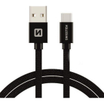 Swissten Textile Quick Charge 3.1 USB to USB-C 1.2m Black