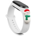 Fusion Accessories Xiaomi Mi Band 3/ 4 White Xmas Snowman