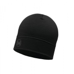 Buff BUFF MERINO LIGHTWEIGHT BEANIE SOLID BLACK onesize cap Standard