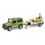 Bruder Land Rover Defender with Trailer - CAT and