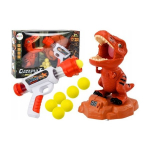 LEAN Toys Dinosaur Shooting Game Arcade Ball Gun Set