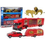 LEAN Toys LeanToys Circus Truck Animal Transporter PickUp Lion Trailer