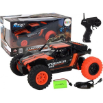 LEAN Toys Remote Controlled Off-Road Car R/ C 1:24 Orange