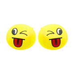 LEAN Toys Soft Ball Smiley Emoji Ball Yellow 9cm