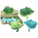 LEAN Toys Wind-up Floating Crocodile Bath Toy