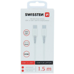 Swissten "USB-C to USB-C Power Delivery 5A (100W) 1.5M" White
