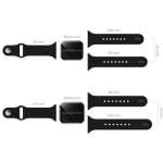 Fusion Accessories 38 / 40 / 41 / mm Black Silicone Strap M / L