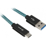 Sharkoon USB-A - USB-C 0.5m Black/ Blue