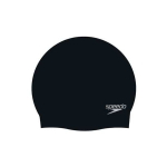 SPEEDO Plain Moulded silicon cap, black