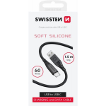 Swissten Soft Silicone USB to USB-C 1.5m 60W Black