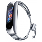 Fusion Accessories Xiaomi Mi Band 3/ 4/ 5/ 6 Silver Metal Bracelet