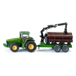 SIKU Tractor with forest trailer, model vehicle