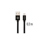 Swissten "Textile Lighthing (MD818ZM/ A) 0.2M" Black