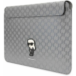 Karl Lagerfeld Saffiano Monogram Ikonik 14" Silver
