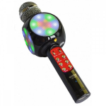 Goodbuy LED 360 karaoke mikrofons ar Bluetooth skaļruni | 5W Black