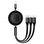 Baseus Bright Mirror 2 3in1 USB - micro USB + Lightning + USB-C 1.1m Black