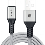 Quick QB-142 Braided USB-A / USB-С 1.5m Gray
