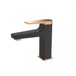INVENA WASHBASIN MIXER MIDNIGHT BLACK/ GOLD