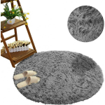 Strado Strado Shaggy Round Carpet 180x180 SilverFur (Light Gray) un