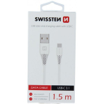 Swissten "Basic Quick Charge 3.1 USB-C 1.5M" White