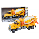 LEAN Toys Yellow Concrete Mixer Truck With Friction Drive Light and Sound Effect