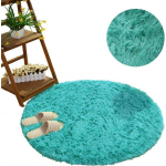 Strado Strado Shaggy Round Carpet 120x120 TurquoiseSea (Turquoise) u