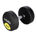 HMS HMS HG PRO rubberized dumbbell 1 x 22.5 kg.
