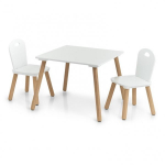 ZELLER SET 2 CHAIRS DESK SCANDI FOR KIDS WHITE
