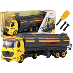 LEAN Toys DIY Tank Truck For Assembling and Disassembling Yellow Lights Sound