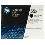 HP CE255XD No.55X Black 2-pack