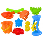 Hemar Sand Set, Bucket, Grinder, Strainer, Molds, 9 Colorful